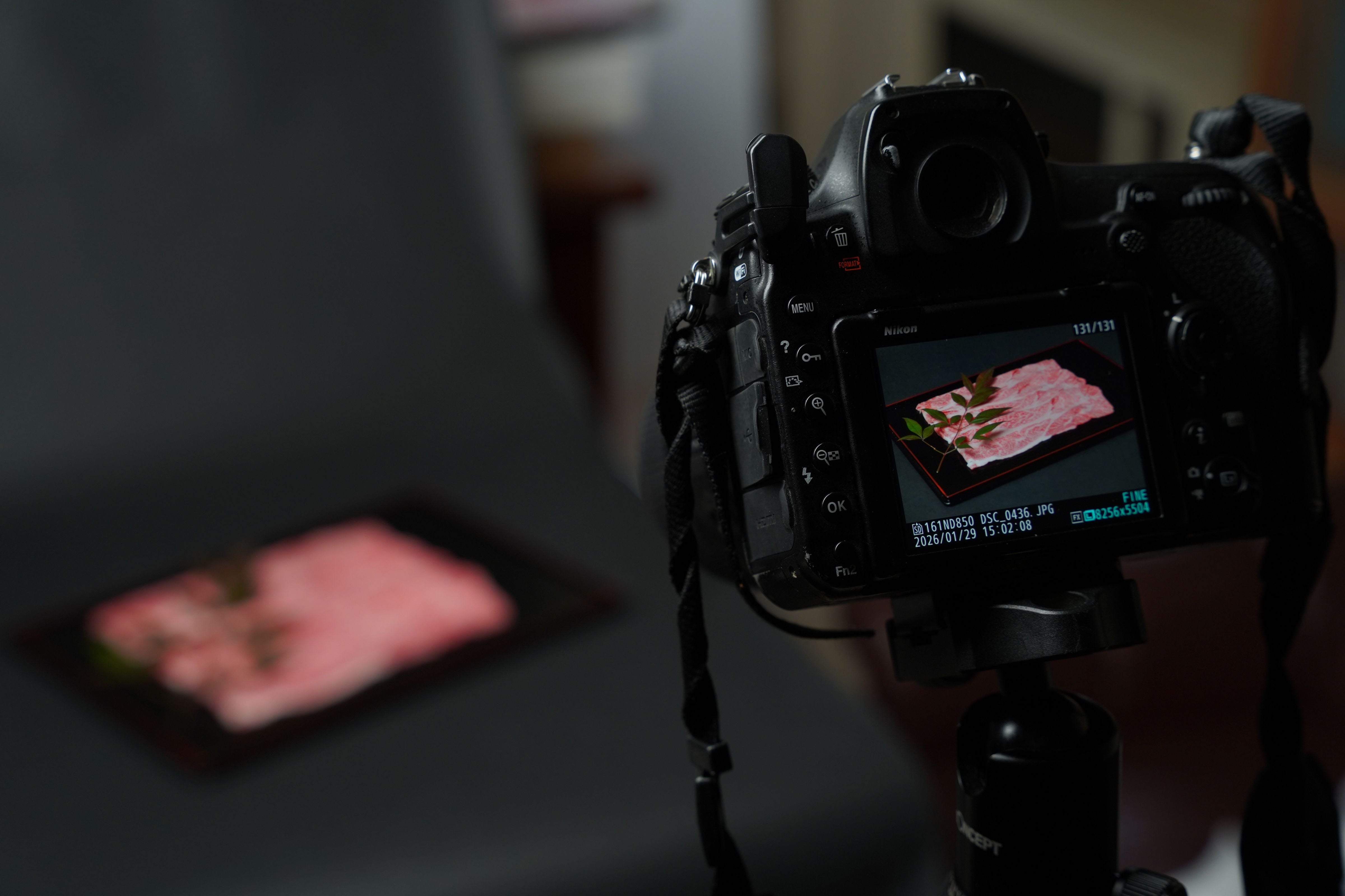 商品の撮影風景